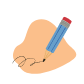 Illustration d’un crayon à papier écrivant