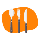 Illustration de couverts fourchette, couteau, et cuillère
