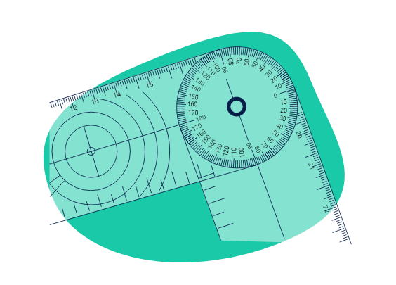 Illustration d’un goniomètre médical
